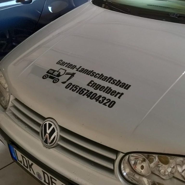 Beschriftung Motorhaube